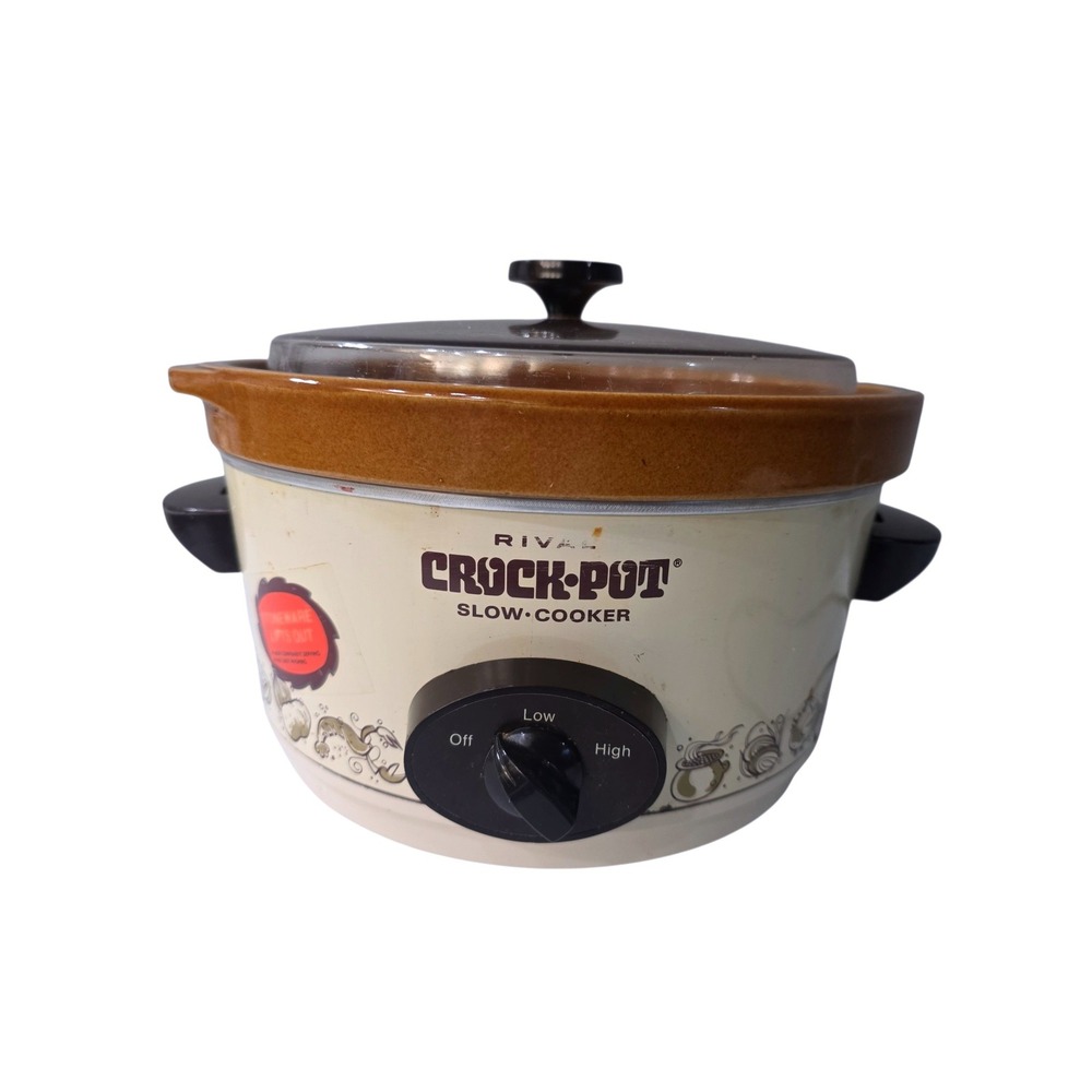 Vintage Rival 5 Quart Crock-Pot Model 3350/2‎ Removable Crock Pot Slow Cooker